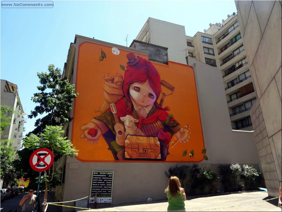 Santiago art on a street.JPG