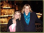 Wynn, Peaches & Sue at the fountain.JPG