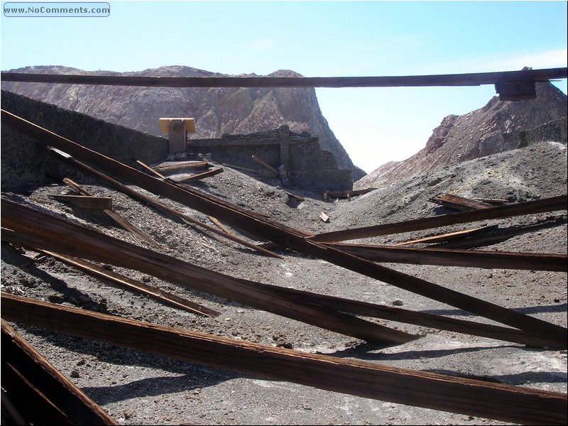 inside the crater - ruins of sulfur factory.JPG