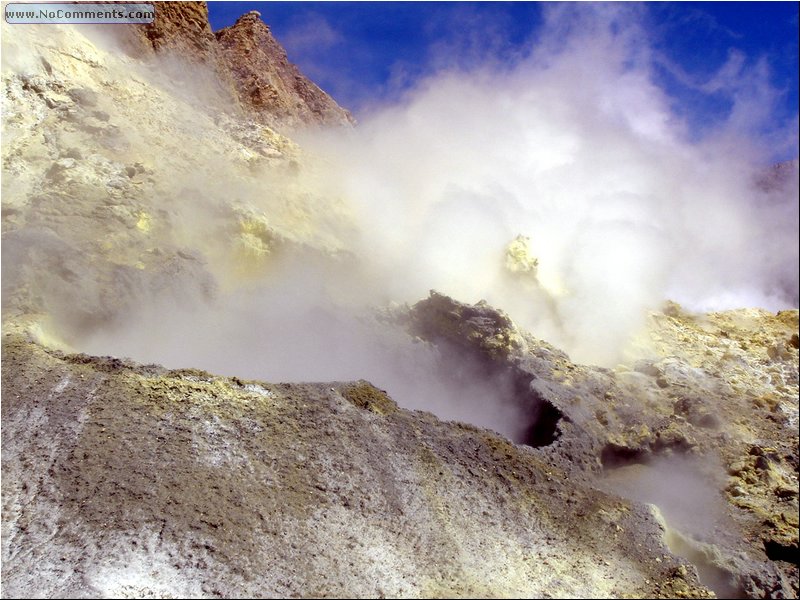 inside the crater - steaming sulfur.JPG