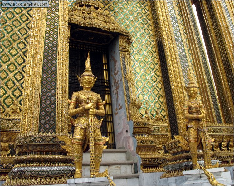 Grand Palace 20 foot tall creatures in full battle dress.jpg